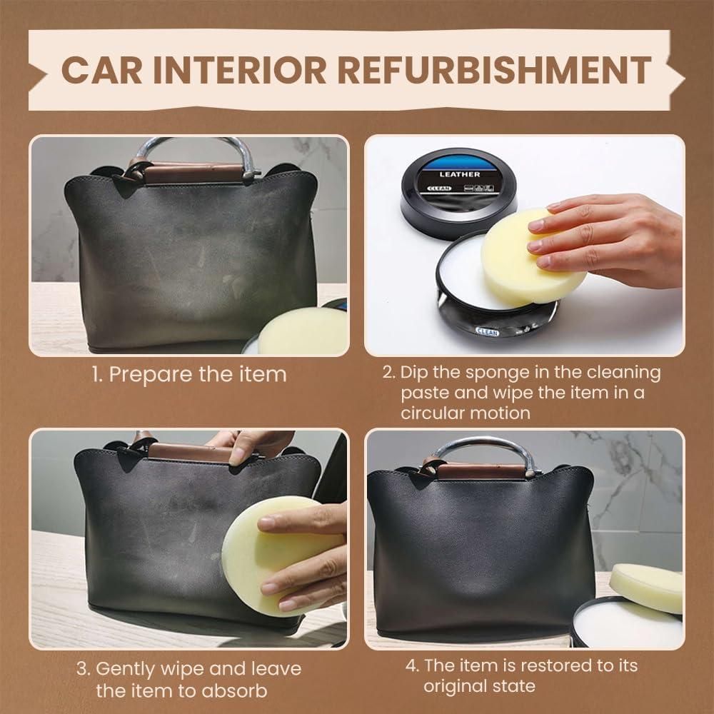 Leader Cleaning and Care Cream & Cleaning Paste for Leather Care