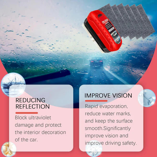 Car Glass Oil Film Cleaning Brush