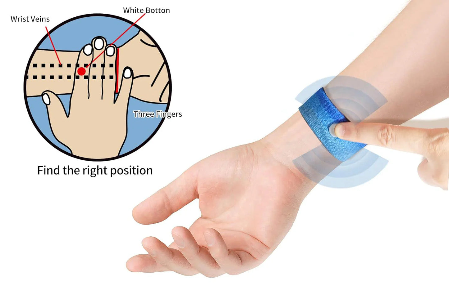 Sugar Control Wristband (Black Color)