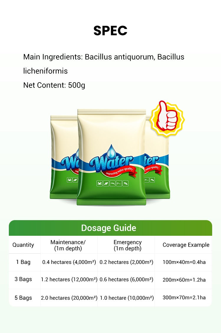 500g Premium Pond Care Powder | Water Clarifier & Algae Control 🐟🌊🔬 | 🔥Buy 1 Get 1 Free🔥