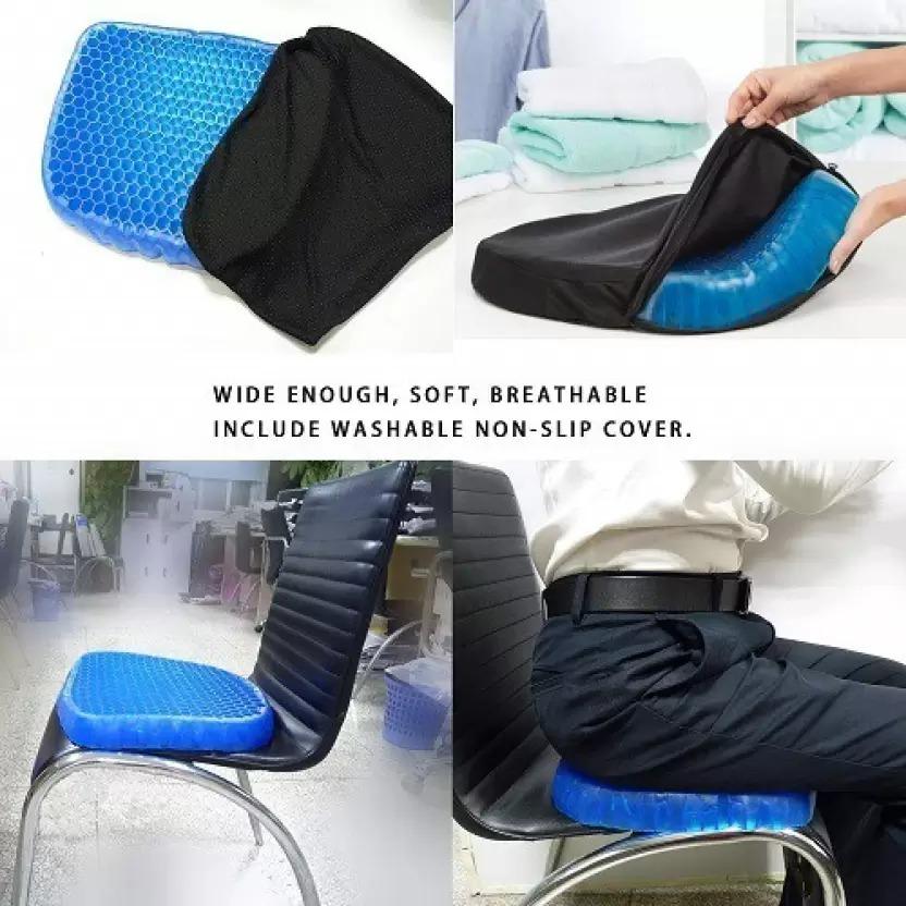 Gel Orthopedic Seat Cushion for Office Chair, Wheelchair, or Home - Gel Cushion for Back Pain