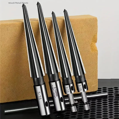 Conical Drill Bits and Milling Cutters Set for Wood and Metal (SET of 4 Pieces)