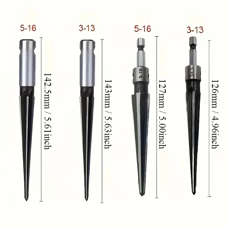 Conical Drill Bits and Milling Cutters Set for Wood and Metal (SET of 4 Pieces)