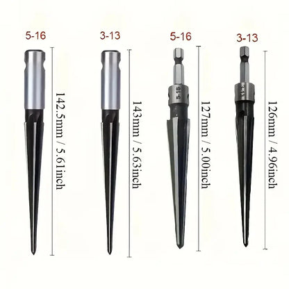 Conical Drill Bits and Milling Cutters Set for Wood and Metal (SET of 4 Pieces)