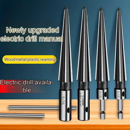 Conical Drill Bits and Milling Cutters Set for Wood and Metal (SET of 4 Pieces)