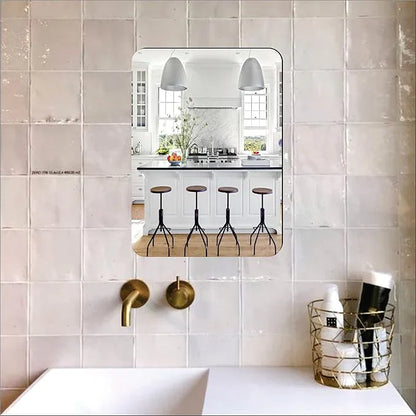 Mirror Sticker for Wall(Oval+Rectangular) Pack of 2 (BUY 1 GET 1 FREE)