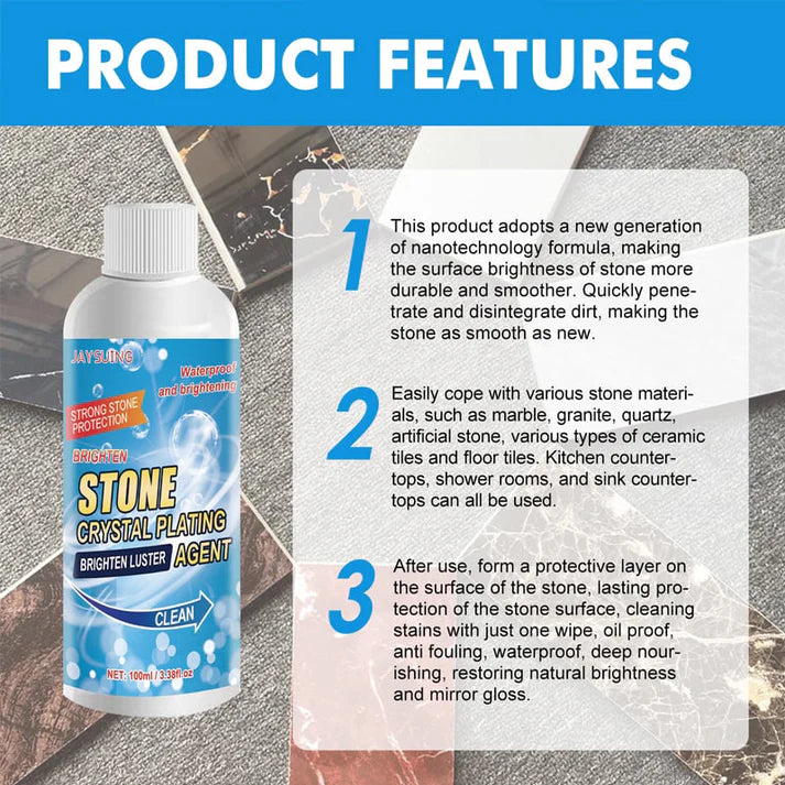 Stone Stain Remover - Effectively Removes Oxidation, Rust and Stains from Various Surfaces 🌟🪨