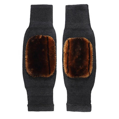 Universal Cold Protection Thickened Faux Furred Knee Pads